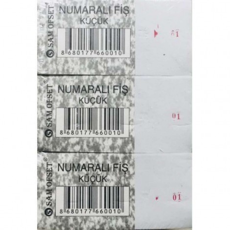 Numaralı Fiş Küçük 36'Lı