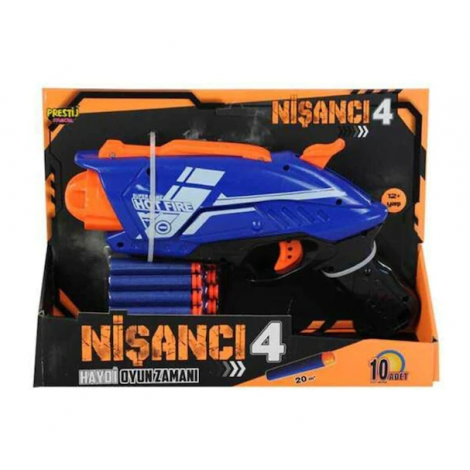 Nişancı 4 Dart Köpük Fırlatıcı Oyuncak Tabanca FAB-6262