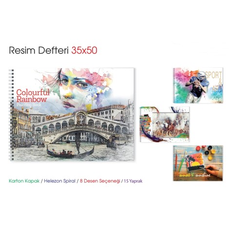 Mcolor Resim Defteri 35x50 Karton Kapak 12'li