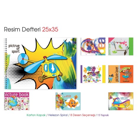 Mcolor Resim Defteri 25x35 Karton Kapak 24'lü