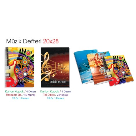 Müzik Defteri A/4 24 'lü Paket