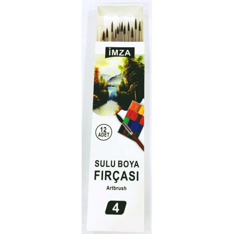 Resim Fırçası 4 Numara 12'li