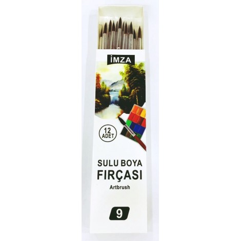 Resim Fırçası 9 Numara 12'li