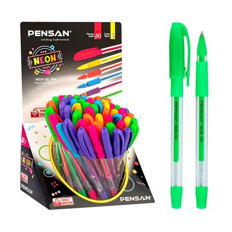 Pensan Neon jel kalem 60'lı PVC renkli stand