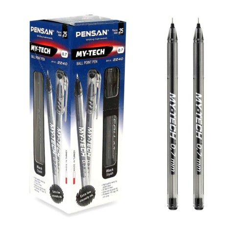 Pensan My-Tech siyah tükenmez kalem 0.7 mm 25'li