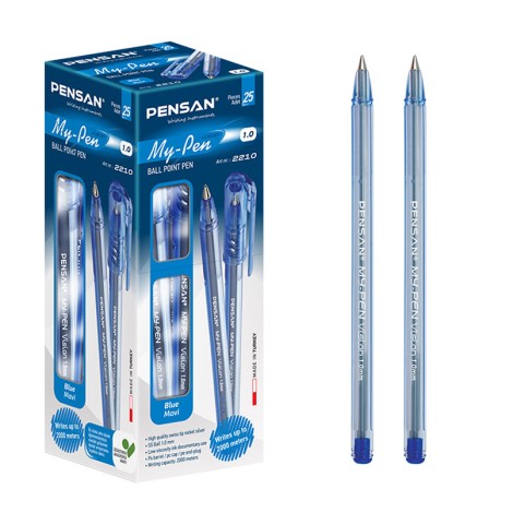Pensan My-Pen tükenmez kalem mavi 1mm 25'li