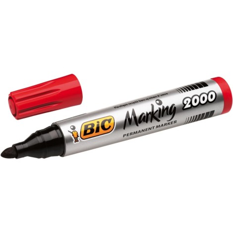 Eco 2000 Marker yuvarlak uç koli kalemi kırmızı 12'li