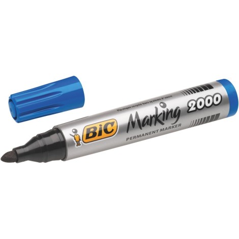 Eco 2000 Marker yuvarlak uç koli kalemi mavi 12'li
