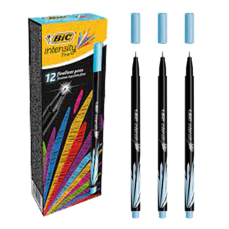 Bic Intensity Fineliner keçeli kalem turkuaz 0.4mm 12'li