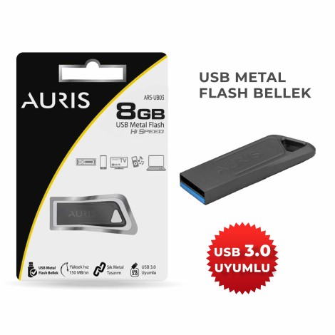 Auris Ars Metal USB Flash Bellek 8GB