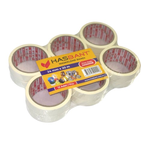 Has Bant Maskeleme Bandı 24mm x 20m 12'li Paket