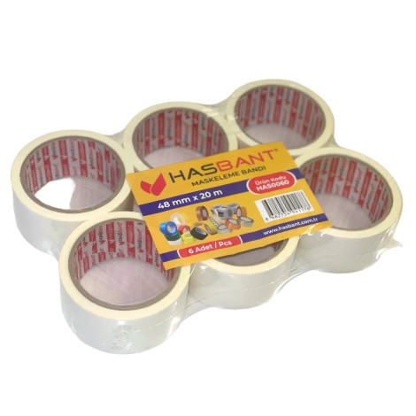 Has Bant Maskeleme Bandı 48mm x 20m 6'lı Paket