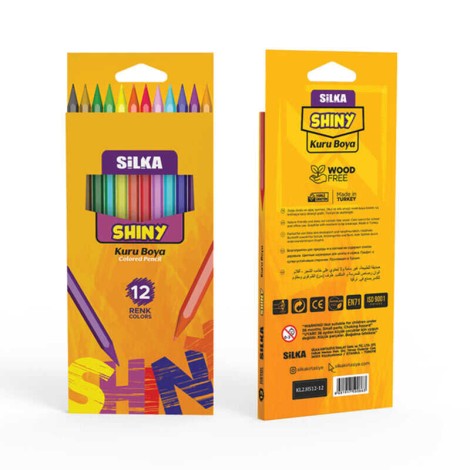 Silka kuru boya kalemi 12 renk 12'li paket
