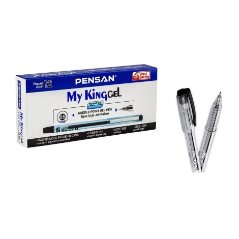 Pensan Tükenmez Kalem My-King Jel Metal Klips 0.5 MM Siyah 6405