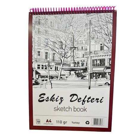 Eskiz Defteri A4 110 gr Telli 50 Yaprak