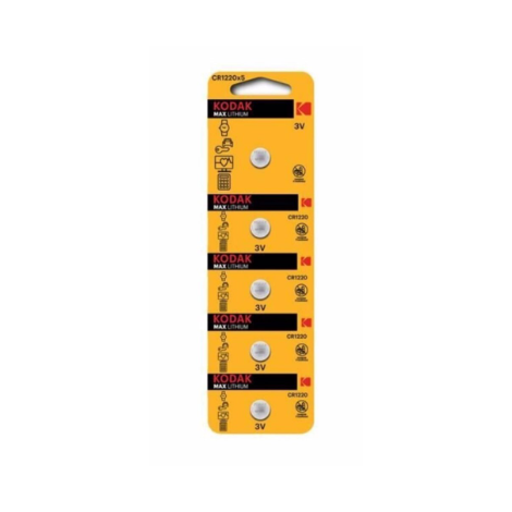 Kodak Cr1220 Ultra Lityum Para Pil 2'li