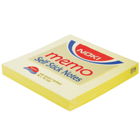 Noki Yapışkanlı Not Kağıdı Memo 100 YP 75x75 Sarı 12007