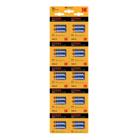 Kodak Max Süper Alkalin Kalem Pil 20 li Paket