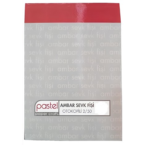 Pastel Ambar Sevk Fişii 3/50 Otokopili 3.Nüsha 12'Li