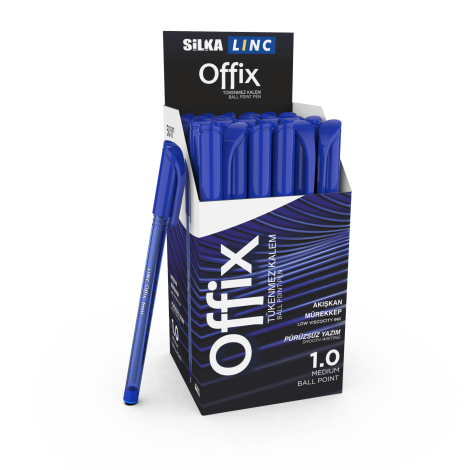 Silka Linc Offix Mavi Tükenmez Kalem 50'li Paket