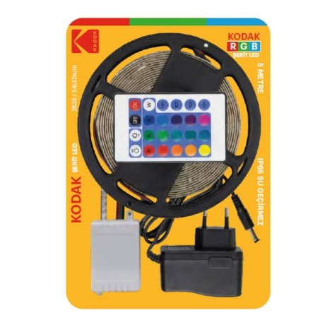 Kodak RGB Şerit Led 5 mt Uzaktan Kumadalı