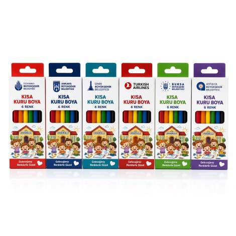 Promosyon 6 lı Kısa Kuru Boya