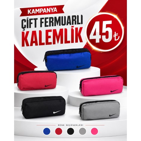 Nk Logolu Çİft Fermuarlı Kalemlik 12'li Paket